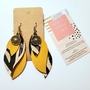 Boho layered handmade chic handcrafted earrings